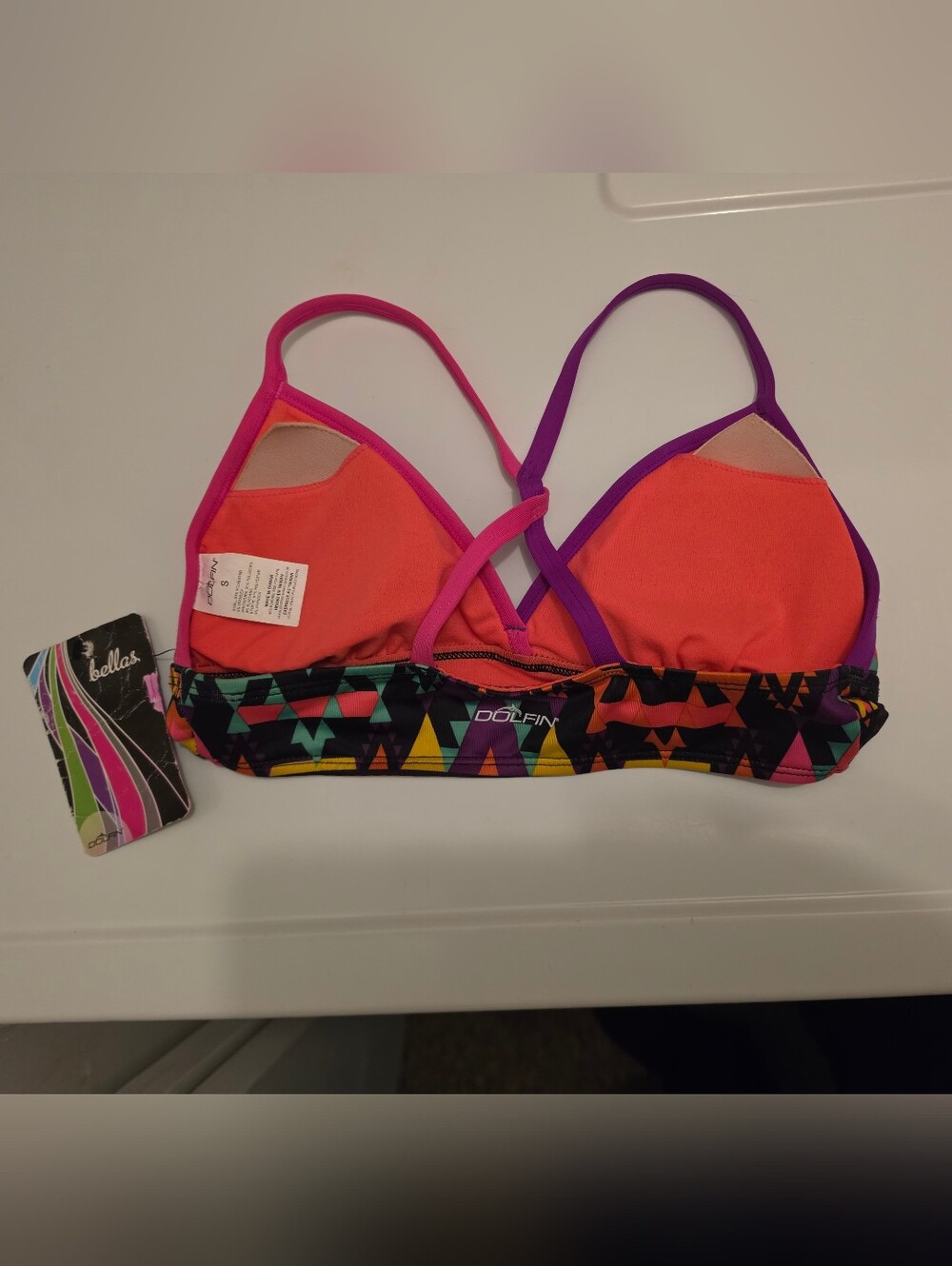 Dolfin Bikini Top Aztec Neon Pink Size S - Picture 4 of 11